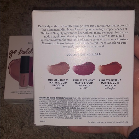 Set of 3 mini liquid lips from bare minerals - Picture 2 of 3